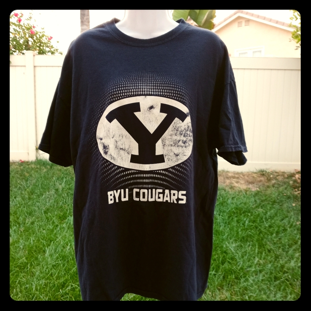 Vintage BYU Cougars Navy XLarge Collegiate T Shirt